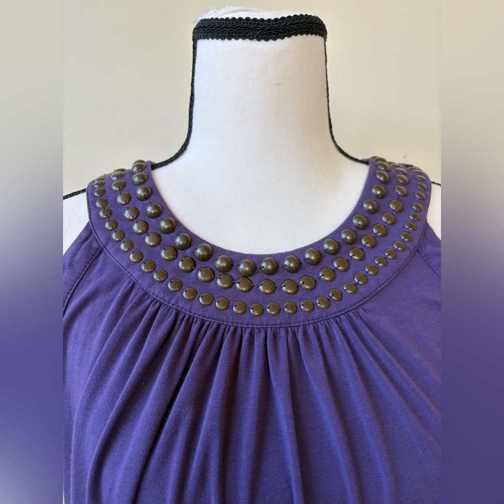 Michael Kors Purple Studded Blouse - Picture 2 of 11